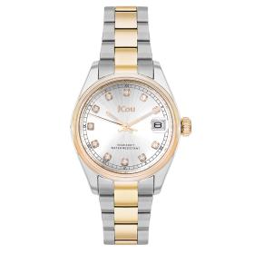 Γυναικείο Ρολόι JCOU Serenity με Ασημί Καντράν | JU19068-6 SKU-78656