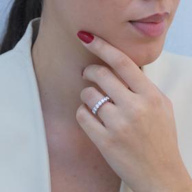 Δαχτυλίδι Σειρέ με Διαμάντια Λευκόχρυσος K14 SKU-78764