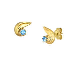 Σκουλαρίκια Καρφωτά Χρυσός Κ9 με Ζιργκόν SKU-78491