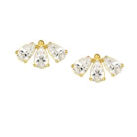 Σκουλαρίκια Χρυσός Κ9 με Ζιργκόν SKU-78498