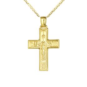 Σταυρός Διπλής Όψεως Χρυσός Κ14 SKU-78304