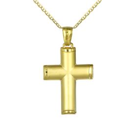 Ανδρικός Κλασικός Σταυρός Χρυσός Κ14 SKU-78404