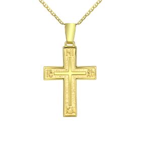 Σταυρός Διπλής Όψεως Χρυσός Κ14 SKU-78435