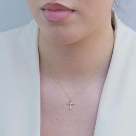 Σταυρός Χρυσός & Λευκόχρυσος Κ14 SKU-78520