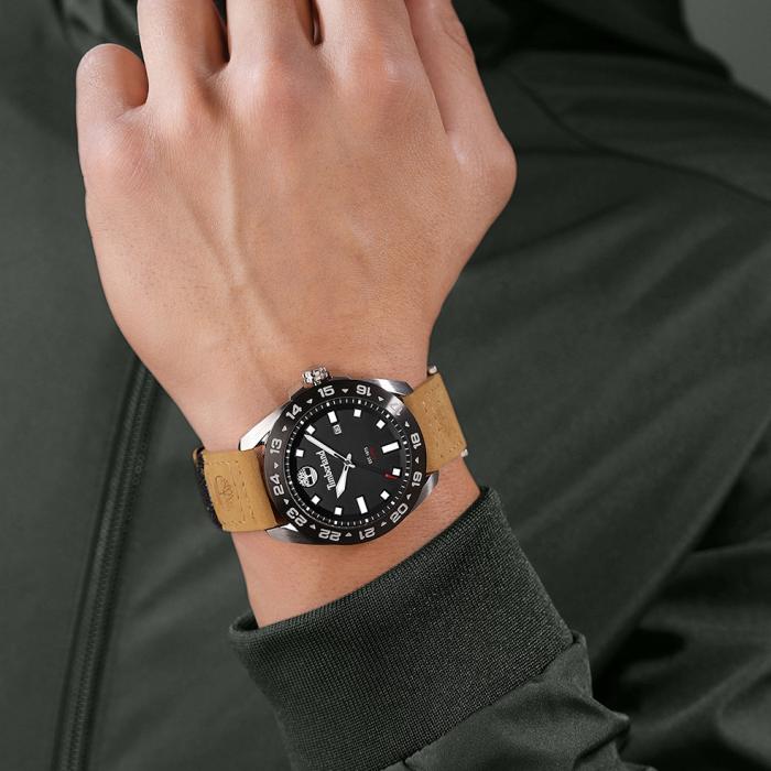Ανδρικό Ρολόι TIMBERLAND Carrigan με Καφέ Δερμάτινο Λουράκι | TDWGB0029401 SKU-78661