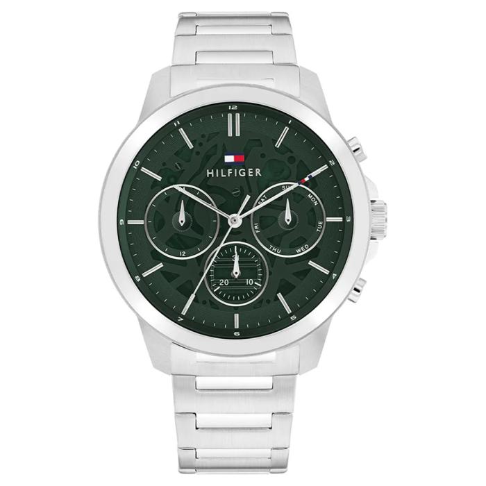 Ανδρικό Ρολόι TOMMY HILFIGER με Πράσινο Καντράν | 1710686 SKU-78303