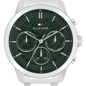 Ανδρικό Ρολόι TOMMY HILFIGER με Πράσινο Καντράν | 1710686 SKU-78303