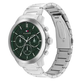 Ανδρικό Ρολόι TOMMY HILFIGER με Πράσινο Καντράν | 1710686 SKU-78303