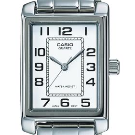 Γυναικείο Ρολόι CASIO με Λευκό Καντράν & Ασημί Μπρασελέ | LTP-1234PD-7BEG SKU-78780