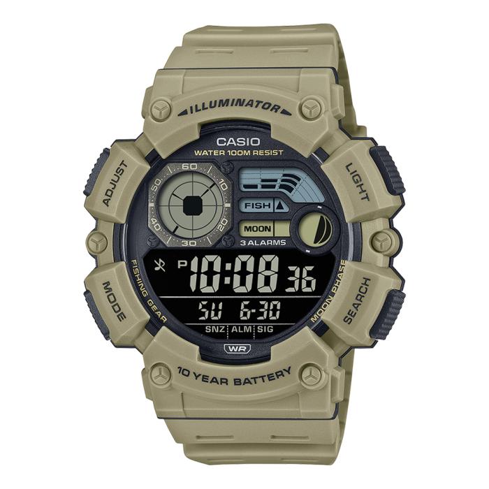 Ανδρικό Ρολόι CASIO με Μπέζ Λουράκι | WS-1500H-5BVEF SKU-78074