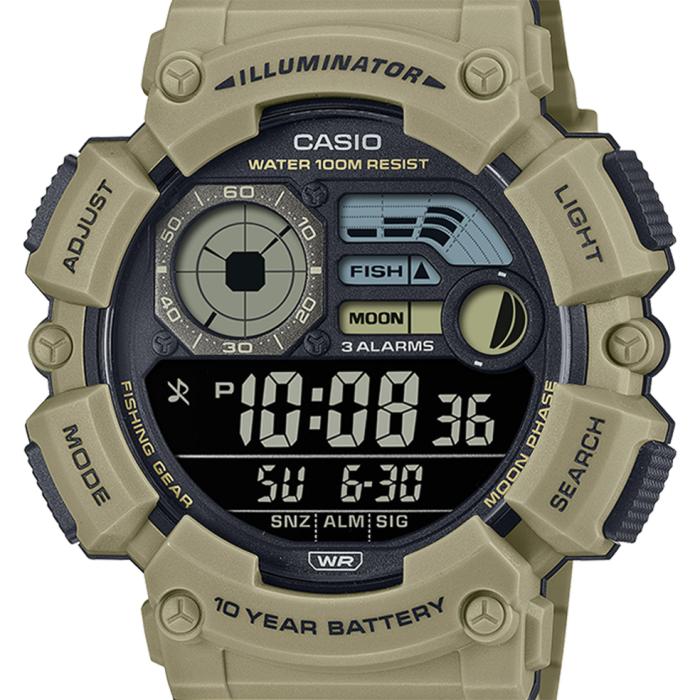 Ανδρικό Ρολόι CASIO με Μπέζ Λουράκι | WS-1500H-5BVEF SKU-78074