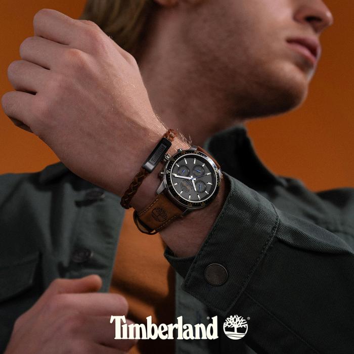 Ανδρικό Ρολόι TIMBERLAND Parkman με Καφέ Δερμάτινο Λουράκι | TDWGF0041301 SKU-78659