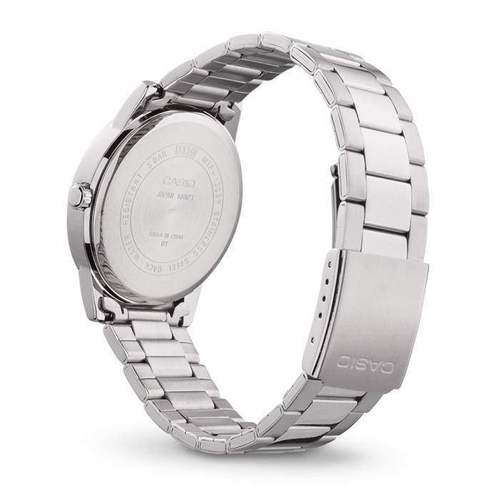 Ρολόι CASIO με Μαύρο Καντράν & Ασημί Μπρασελέ | MTP-1303PD-1AVEG SKU-78781