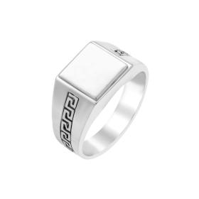 Ανδρικό Δαχτυλίδι Ασήμι 925° με Μαίανδρο SKU-79426