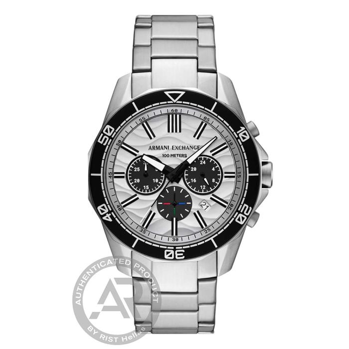 Ανδρικό Ρολόι ARMANI EXCHANGE Spencer με Λευκό Καντράν | AX1969 SKU-79223