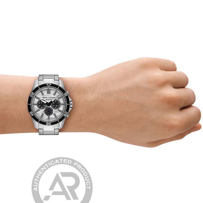 Ανδρικό Ρολόι ARMANI EXCHANGE Spencer με Λευκό Καντράν | AX1969 SKU-79223