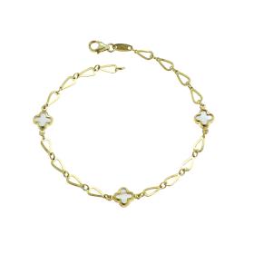 Βραχιόλι Αλυσίδα με Φίλντισι Χρυσός Κ9 SKU-79213
