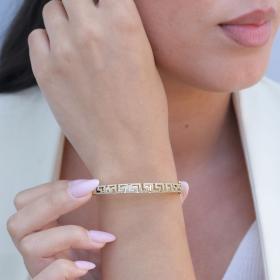 Βραχιόλι Μαίανδρος με Διαμάντια Χρυσός K18 SKU-79478