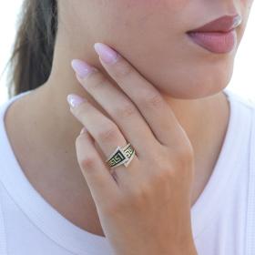 Δαχτυλίδι σε Αρχαιοελληνικό Ύφος Χρυσός Κ18 με Διαμάντια SKU-79557