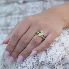 Δαχτυλίδι σε Αρχαιοελληνικό Ύφος Χρυσός Κ18 με Διαμάντια SKU-79557