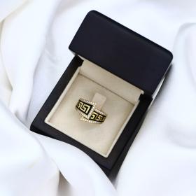 Δαχτυλίδι σε Αρχαιοελληνικό Ύφος Χρυσός Κ18 με Διαμάντια SKU-79557