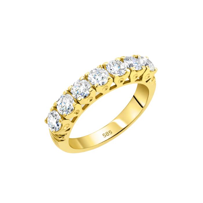 Δαχτυλίδι Σειρέ με Διαμάντια Χρυσός Κ14 SKU-79444