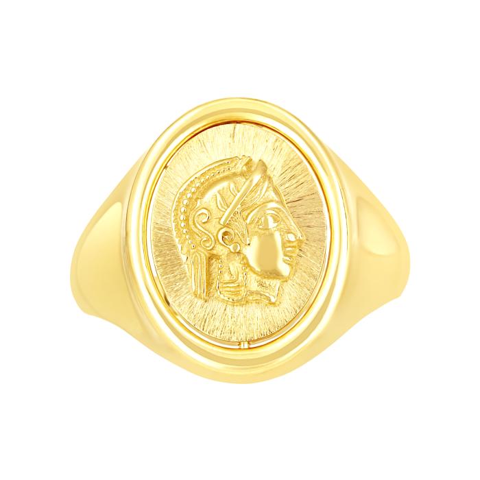 Ανδρικό Δαχτυλίδι με Αρχαιοελληνικό Ύφος Χρυσός K14 SKU-79490