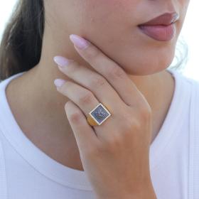 Δαχτυλίδι Χρυσός Κ18 σε Αρχαιοελληνικό Ύφος με Διαμάντια SKU-79555