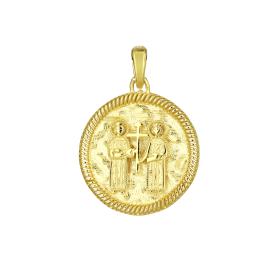 Φυλαχτό Κωνσταντινάτο Χρυσός Κ9 με Ζιργκόν SKU-79155