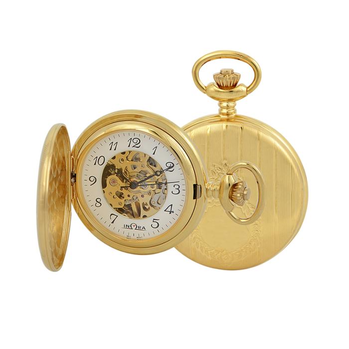 INORA Mechanical Metallic Pocket Watch - Ανδρικό Κουρδιστό Ρολόι Τσέπης | Jeweler.gr SKU-79794