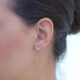 Καρφωτά Σκουλαρίκια με Διαμάντια Emerald Cut Χρυσός K18 SKU-79692