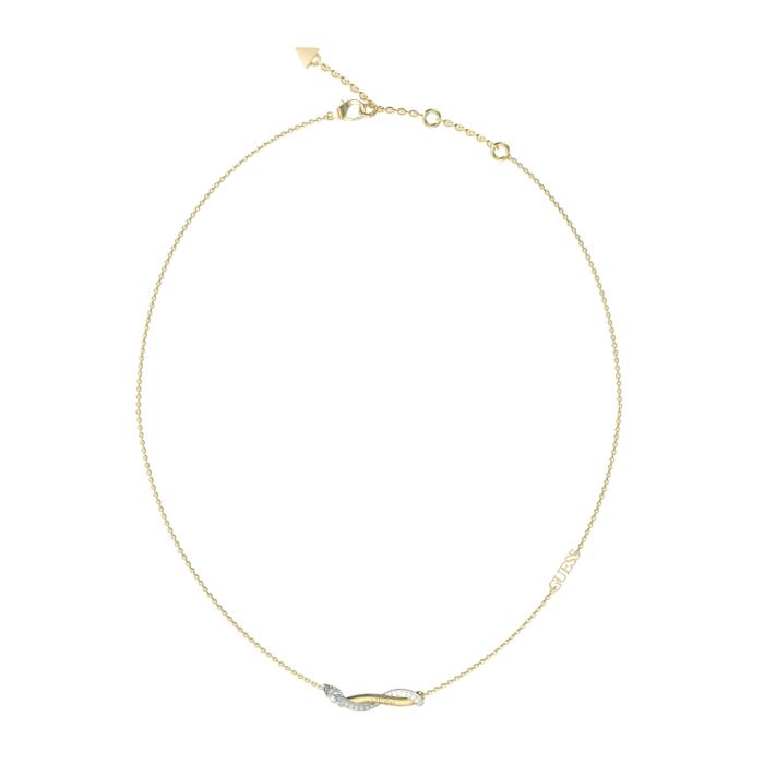 Γυναικείο Κολιέ Guess Twist Ανοξείδωτο Ατσάλι & Ζιργκόν | JUBN05066JWYGRHT/U SKU-79196