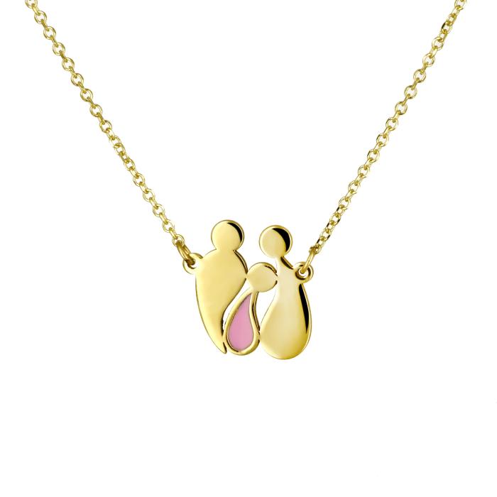 Κολιέ για Μαμά σε Κίτρινο Χρυσό Κ9 SKU-79287