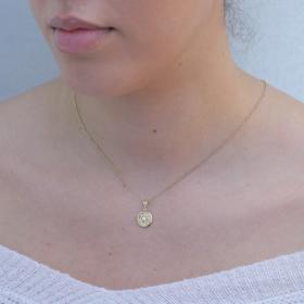 Κολιέ Χρυσός Κ14 με Διαμάντι SKU-79400