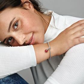 Κρεμαστό Σύμβολο Κόκκινη Πασχαλίτσα Ασήμι 925 SKU-79538