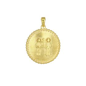 Κωνσταντινάτο Φυλαχτό Διπλής Όψεως Χρυσός Κ9 SKU-79158