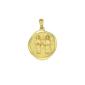 Κωνσταντινάτο Φυλαχτό Διπλής Όψεως Χρυσός Κ9 SKU-79162