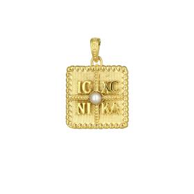 Κωνσταντινάτο Φυλαχτό Διπλής Όψεως Χρυσός Κ9 SKU-79165