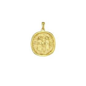 Κωνσταντινάτο Φυλαχτό Χρυσός Κ9 με Μαργαριτάρι SKU-79175