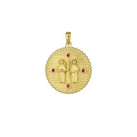 Κωνσταντινάτο Φυλαχτό Χρυσός Κ9 με Ζιργκόν SKU-79168