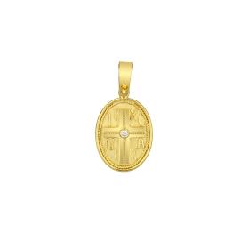 Φυλαχτό Κωνσταντινάτο για Παιδιά με Διαμάντι Χρυσός K14 SKU-79982