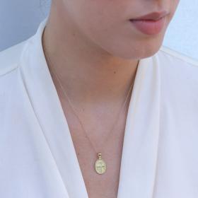 Φυλαχτό Κωνσταντινάτο για Παιδιά με Διαμάντι Χρυσός K14 SKU-79982