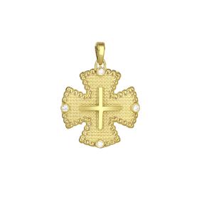 Κωνσταντινάτο Σταυρός Χρυσός Κ9 με Ζιργκόν SKU-79163