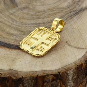Κωνσταντινάτο Φυλαχτό Χειροποίητο Χρυσός Κ14 SKU-79968