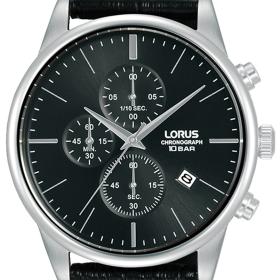 Ανδρικό Ρολόι LORUS Urban με Μαύρο Δερμάτινο Λουράκι | RM367JX9 SKU-79022
