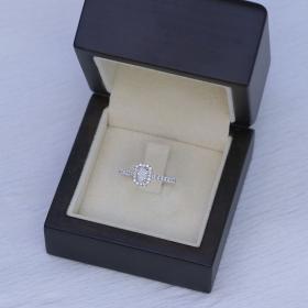 Μονόπετρο Δαχτυλίδι με Διαμάντια σε Λευκόχρυσο Κ18 SKU-79438
