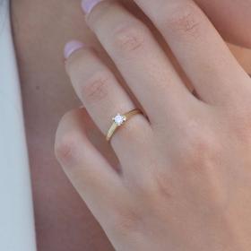 Μονόπετρο Δαχτυλίδι με Lab Grown Διαμάντι Χρυσός K18 SKU-79325