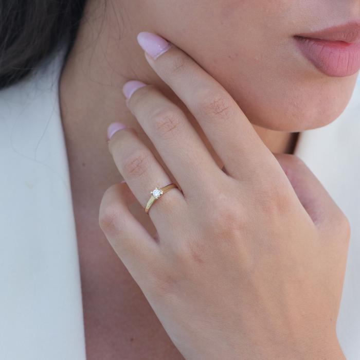 Μονόπετρο Δαχτυλίδι με Lab Grown Διαμάντι Χρυσός K18 SKU-79325