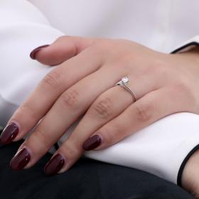 Μονόπετρο Δαχτυλίδι Λευκόχρυσος Κ18 με Διαμάντι SKU-79530