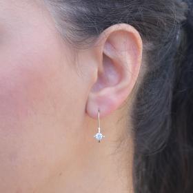 Σκουλαρίκια Κρεμαστά Χρυσός Κ14 με Ζιργκόν SKU-79007